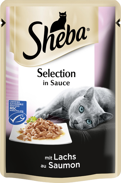 Sheba Selection mit Lachs in Sauce