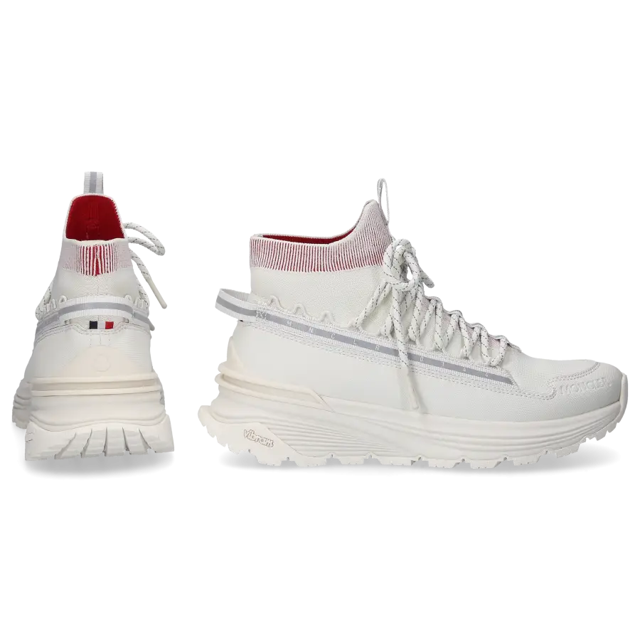 Moncler - Sneaker high LIGHT RUNNER Materialmix - weiß