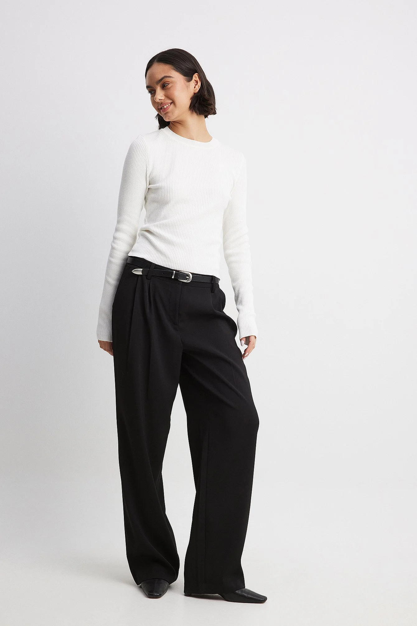 Gerippter Pullover