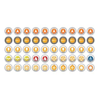 N4 Infinity Tokens Starter Set w. Orders Orange (50)