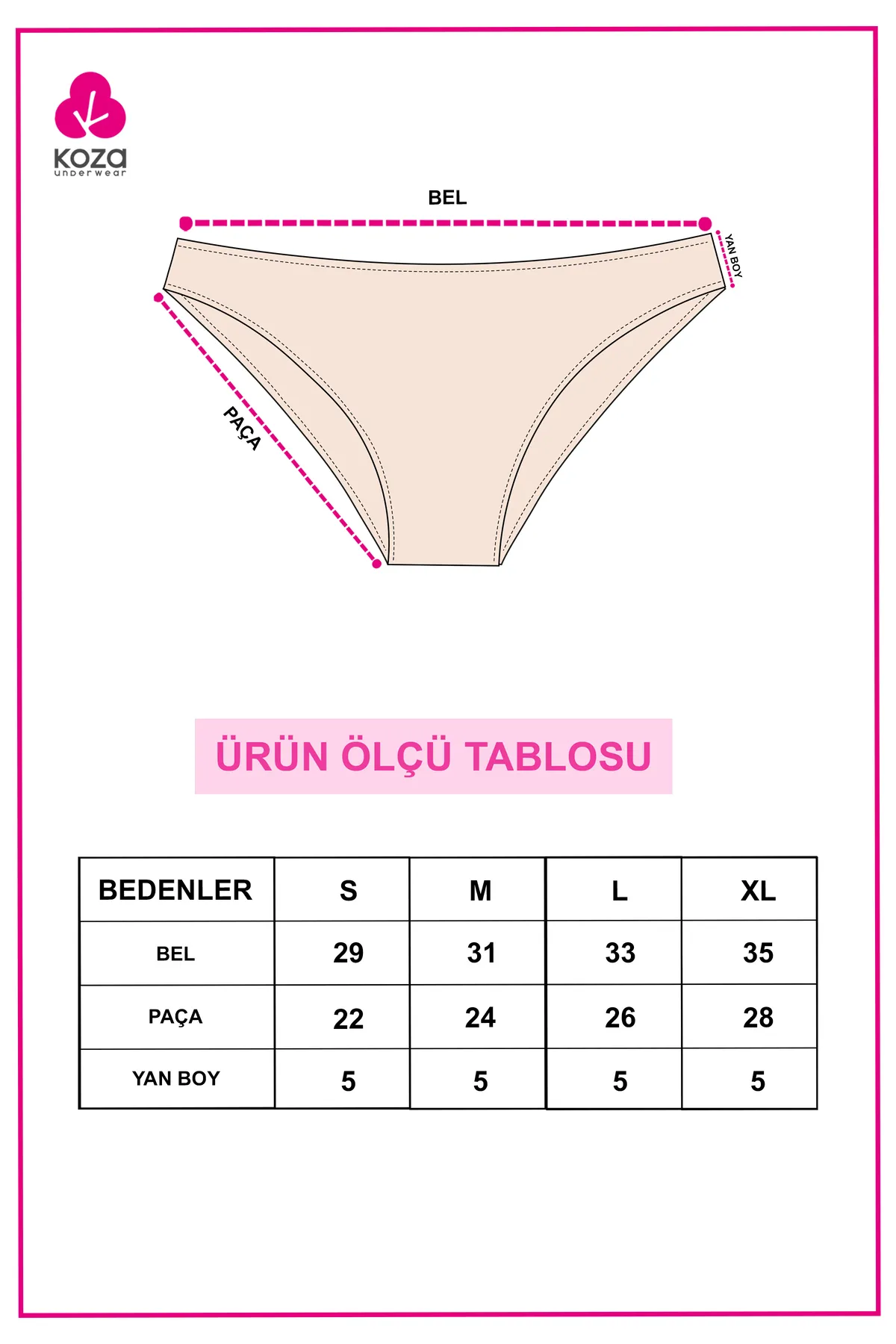 koza iç giyim  Unterhosen - Weiß - Unifarben