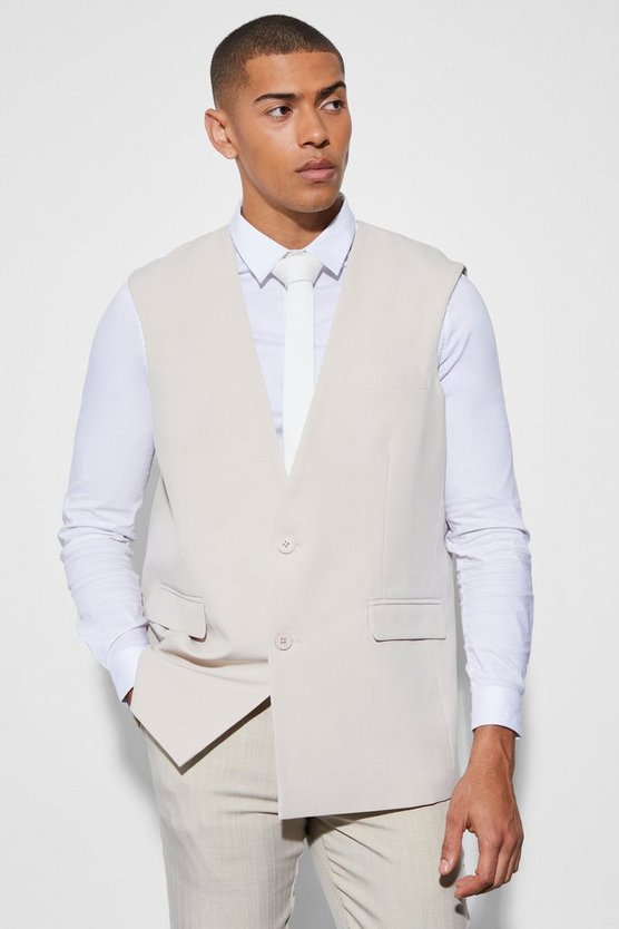 Einreihige Oversize Blazer-Weste