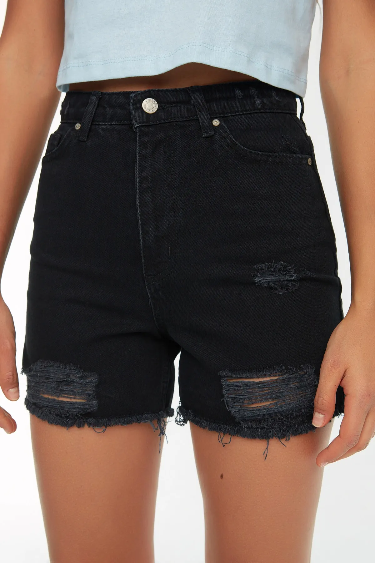 Trendyol Collection  Shorts - Schwarz - Mittlerer Bund