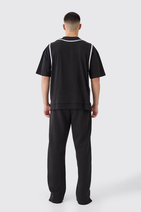 Oversize Trainingsanzug mit geteiltem Saum