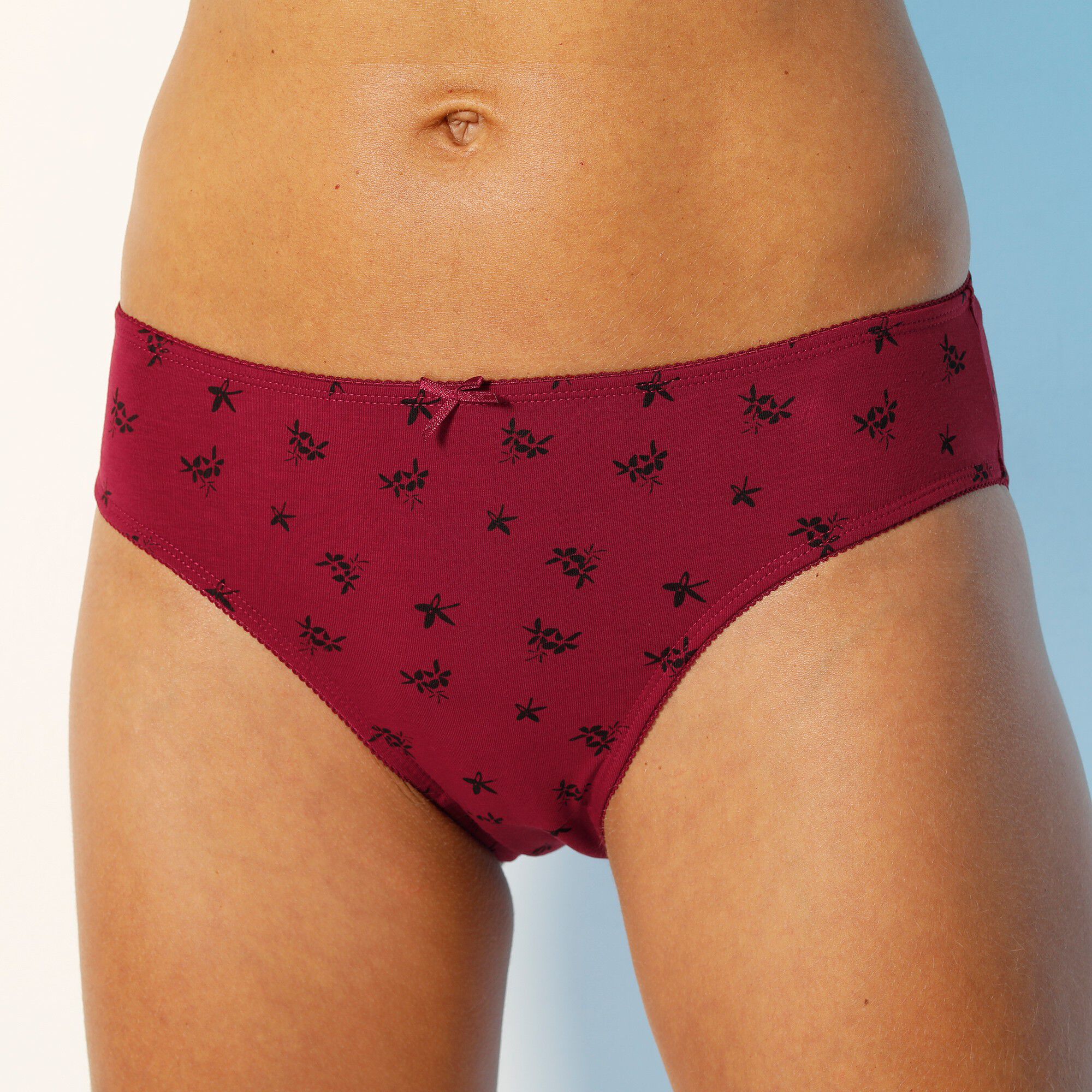 Culotte midi coton imprimée 