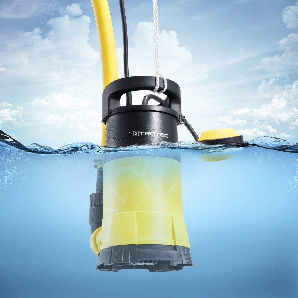 TROTEC Klarwasserpumpe TWP 7505 E, Gartenpumpe Pumpe flachsaugend