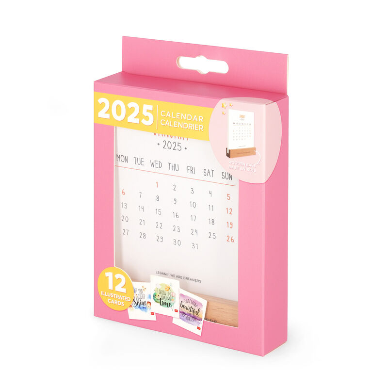 Kalendár s dreveným podstavcom - 2025