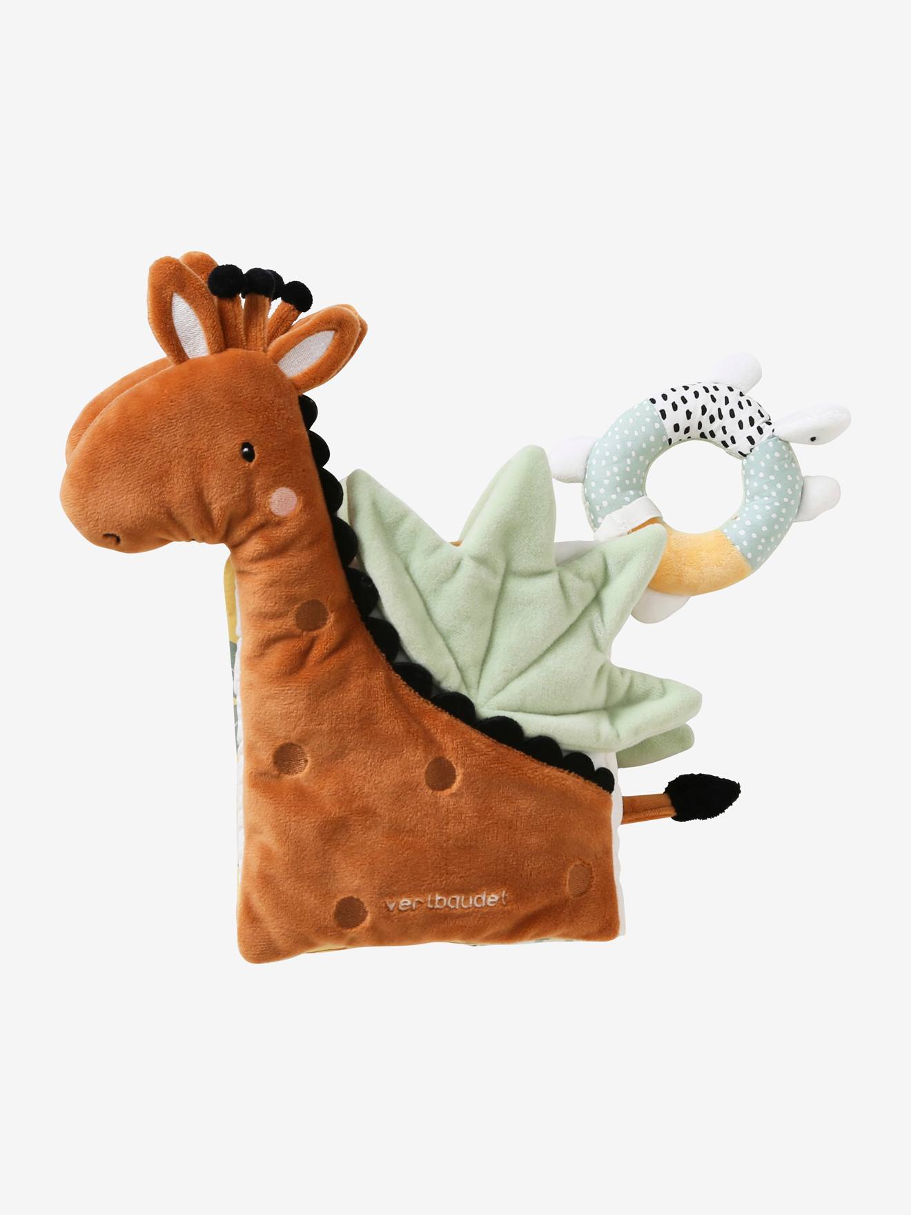 Vertbaudet Baby Activity-Buch TANSANIA, Giraffe - braun