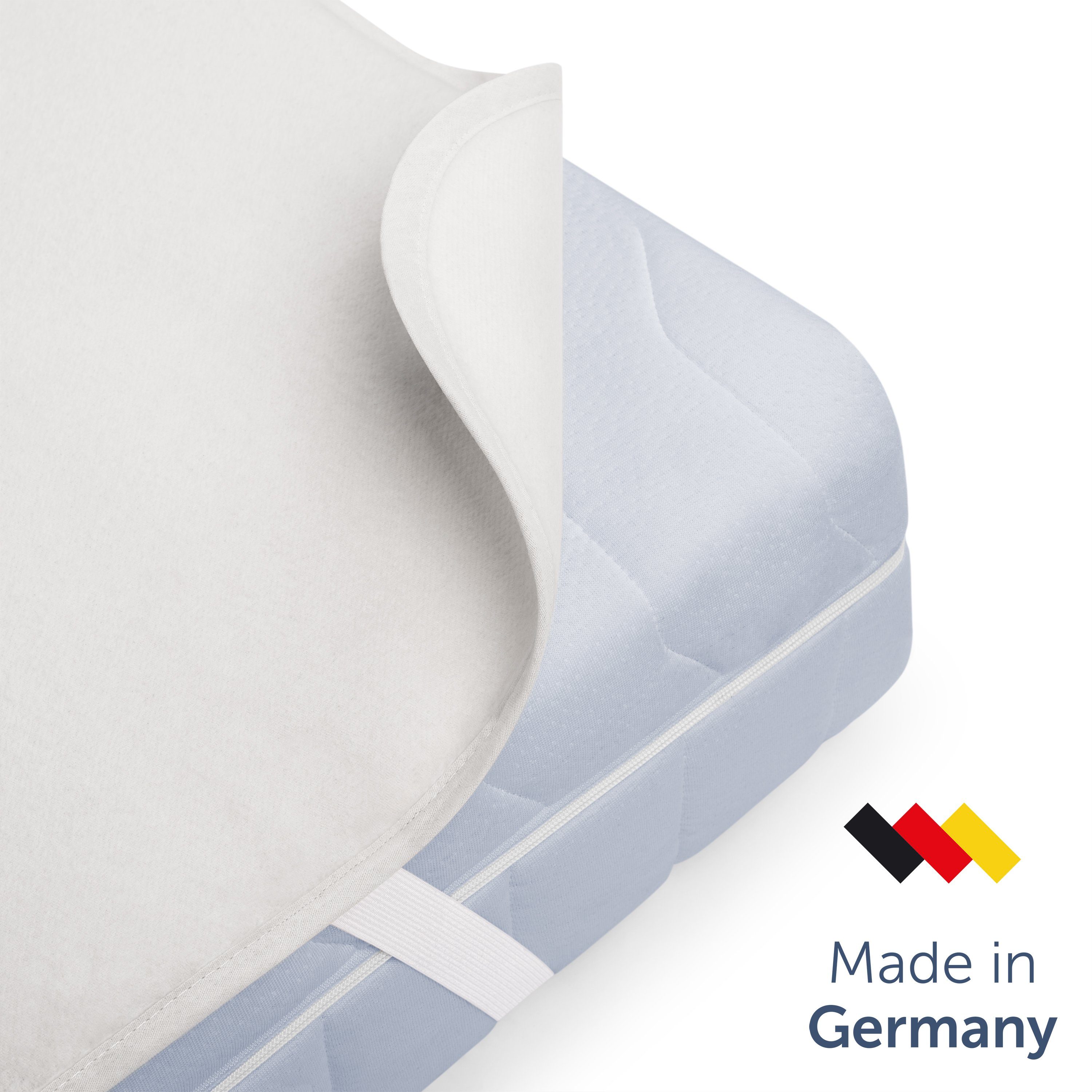 Matratzenschoner Blumtal Molton Atmungsaktive Premium Matratzenauflage Blumtal, 100% Baumwolle, Zertifizierte Qualität