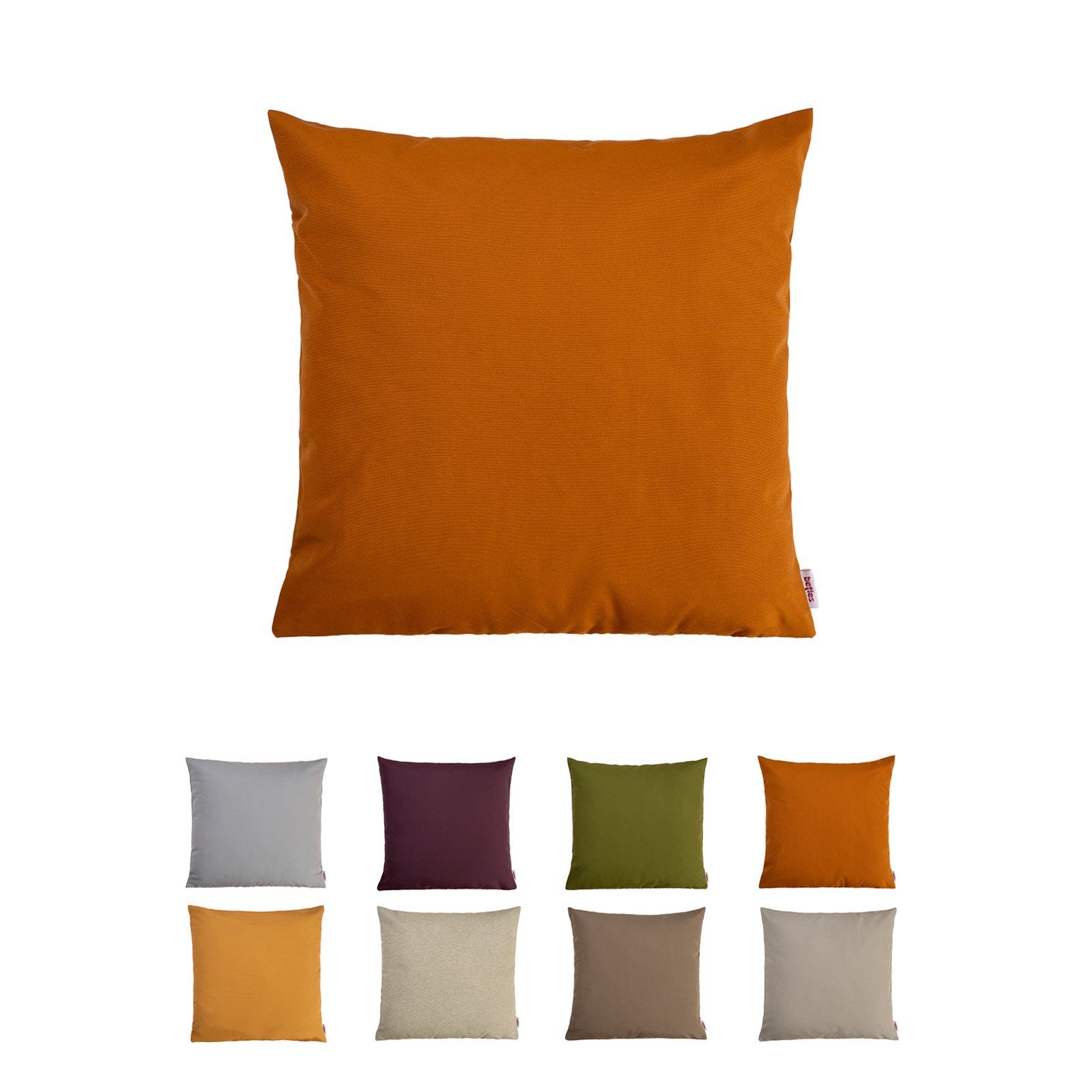 Kissenbezug Wunschton, beties (1 Stück), Kissenhülle ca. 40x40 cm Deko (sanddorn-orange)