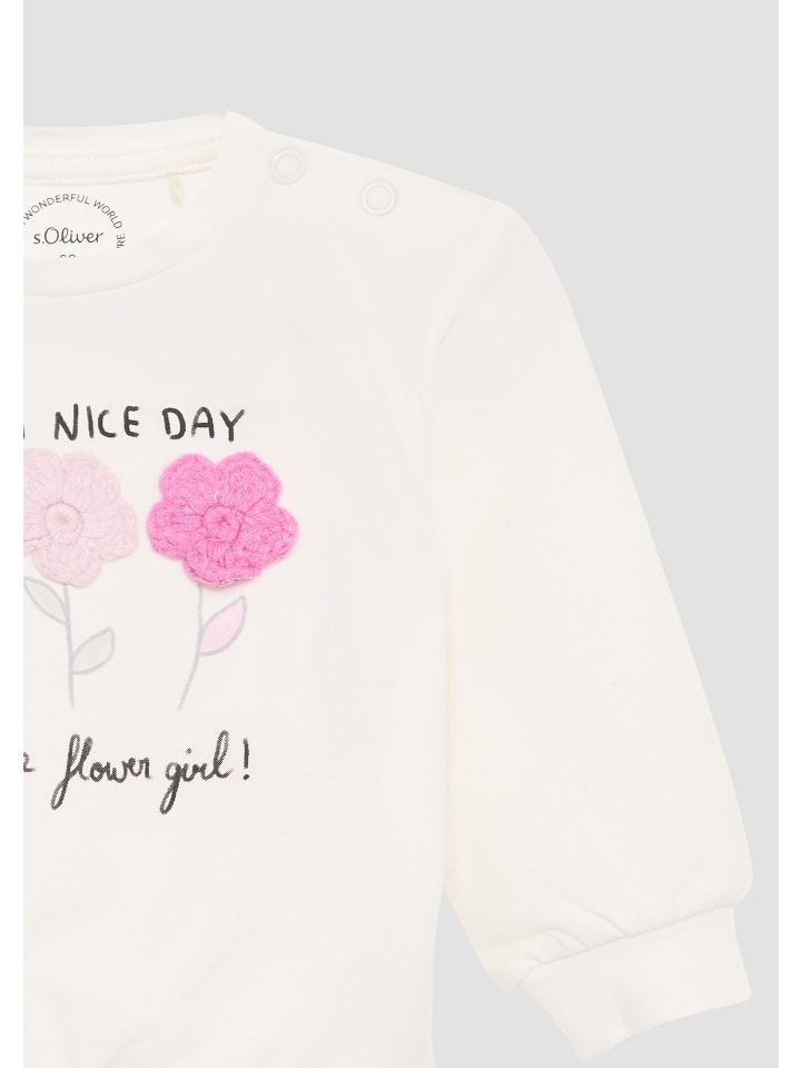 s.Oliver Sweatshirt langarm in Creme günstig kaufen