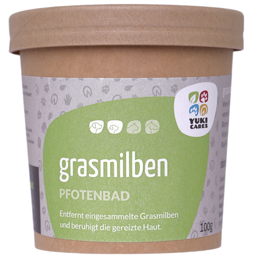 Yuki Cares Floh- & Zeckenmittel Yuki Cares Grasmilben Pfotenbad 100g