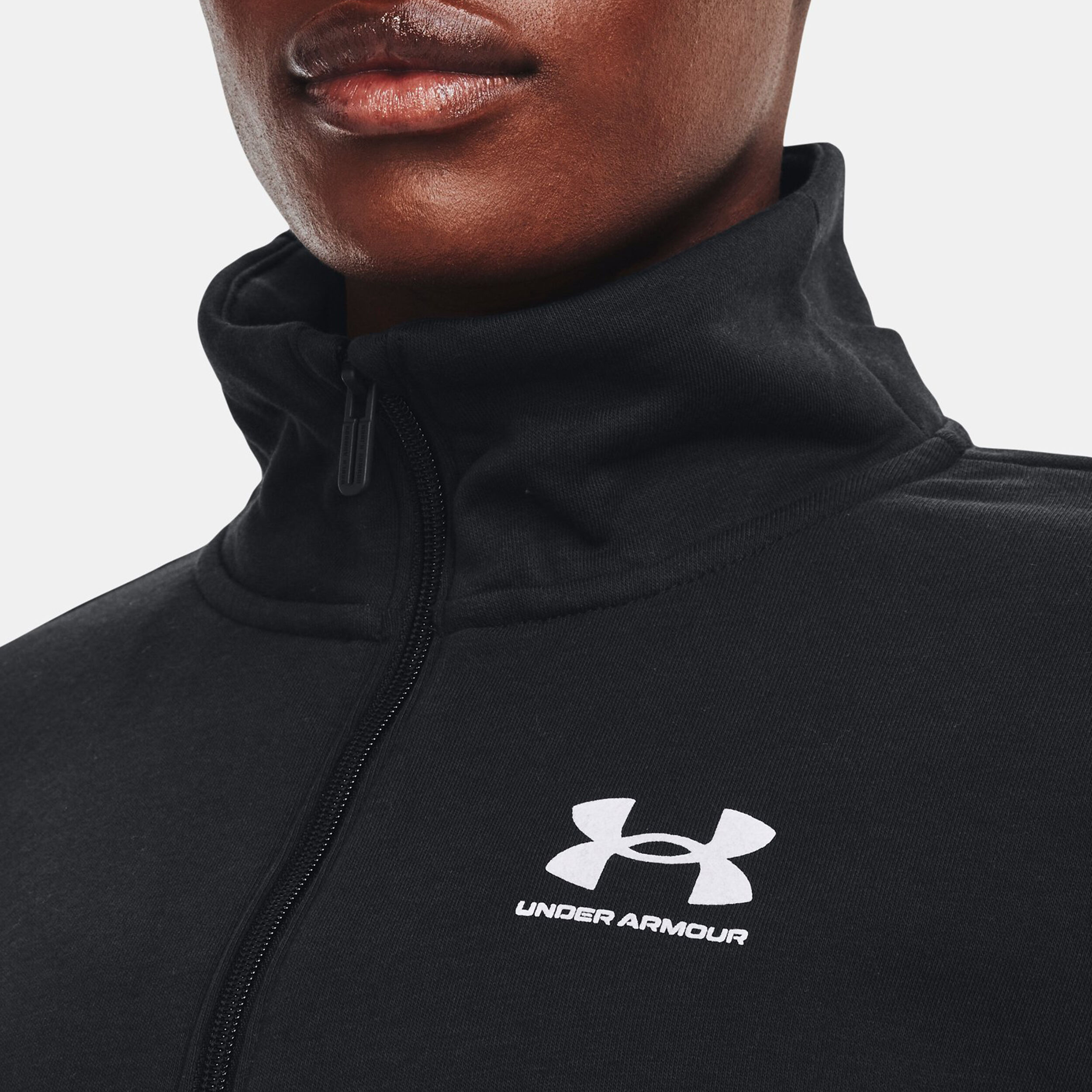 Rival Fleece 1/2 Zip Trainingsjacke Damen - Schwarz