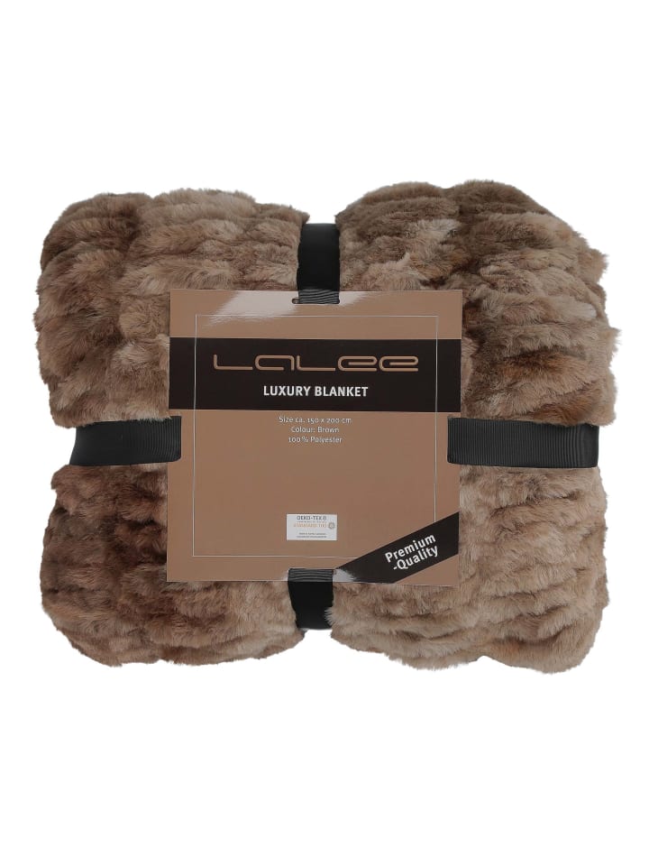 GMD Living Edle Wohndecke LUXURY in Brown (braun) günstig kaufen 150 x 200 cm