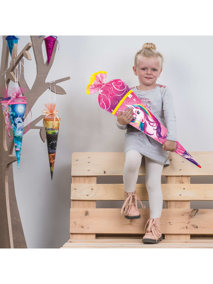 ROTH Stoffschultüte Stoffwunder Einhornportrait 70 cm mit Rohling in Rosa günstig kaufen onesize