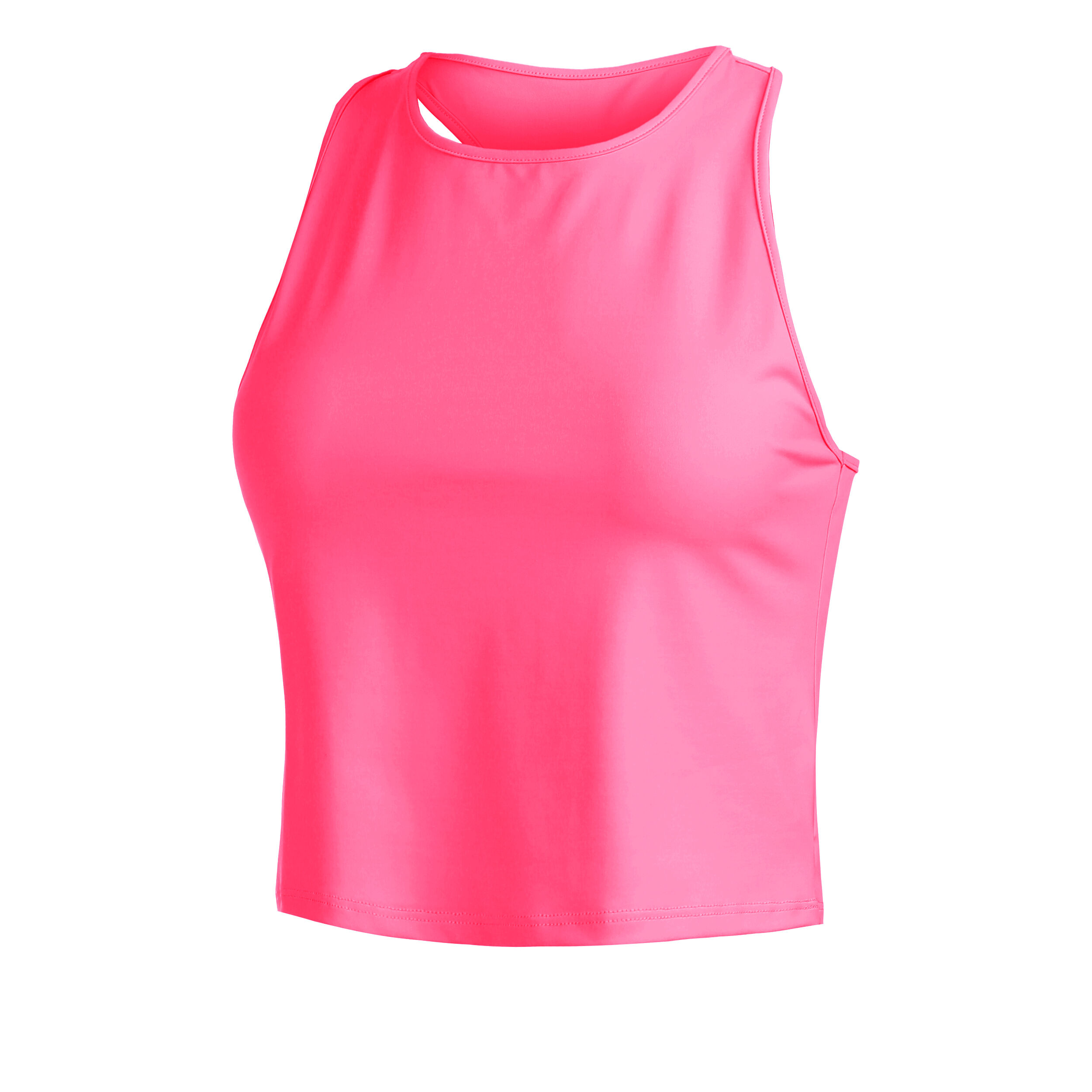 Short Basic Tank-Top Damen - Pink