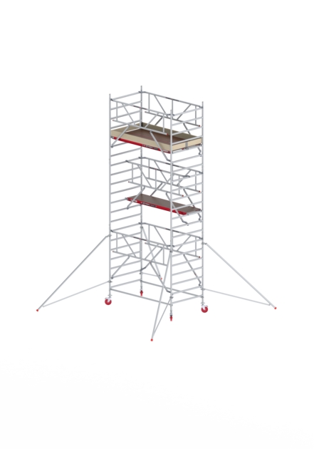 Torre Altrex T425008 RS 42-S, altura de trabalho de 7,2 m, madeira 1,85 Safe-Quick