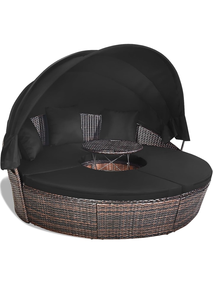 COSTWAY Sonneninsel mit Sonnendach in Schwarz günstig kaufen onesize