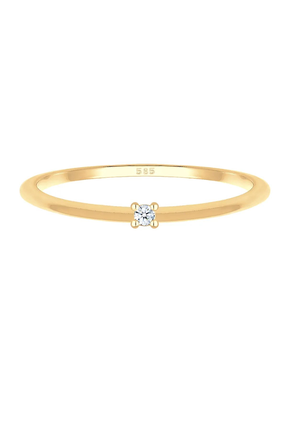 ELLI  Ring Verlobung Solitär Diamant (0.015 ct.) 585 Gelbgold