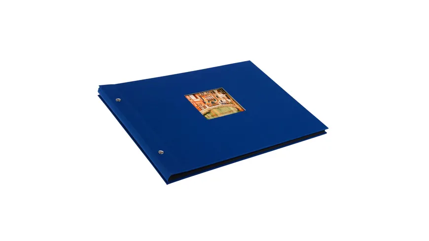 goldbuch Schraubalbum Bella Vista blau mit schwarzen Seiten, 39x31 cm