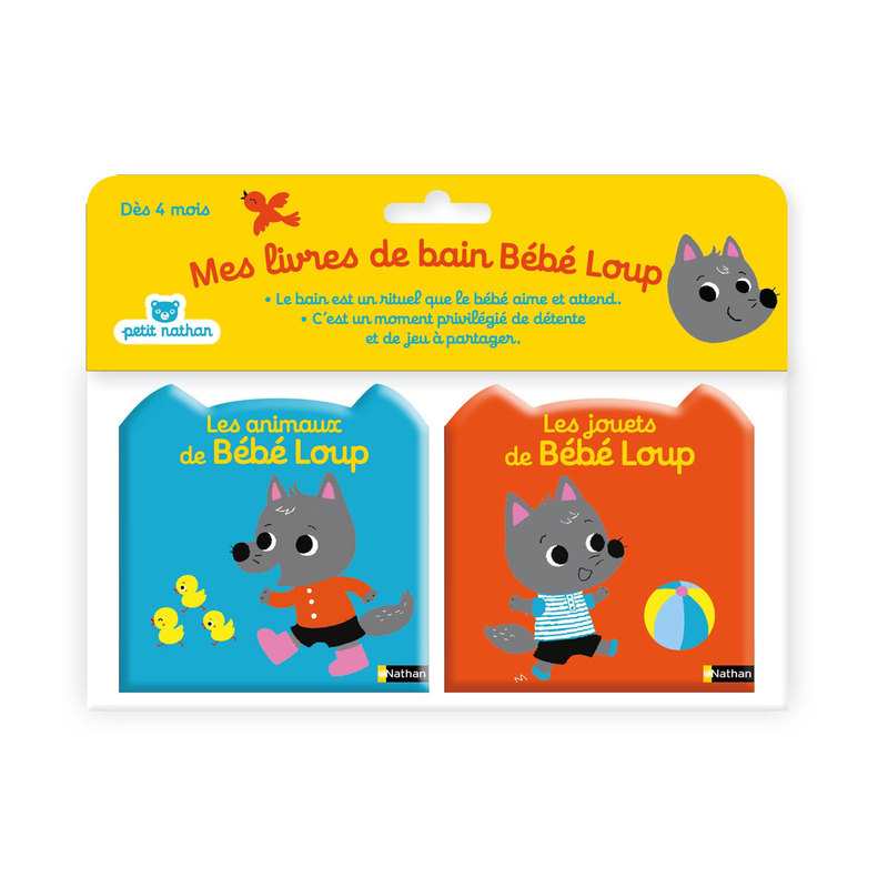 Livre de bain bébé loup - Nathan Jeunesse