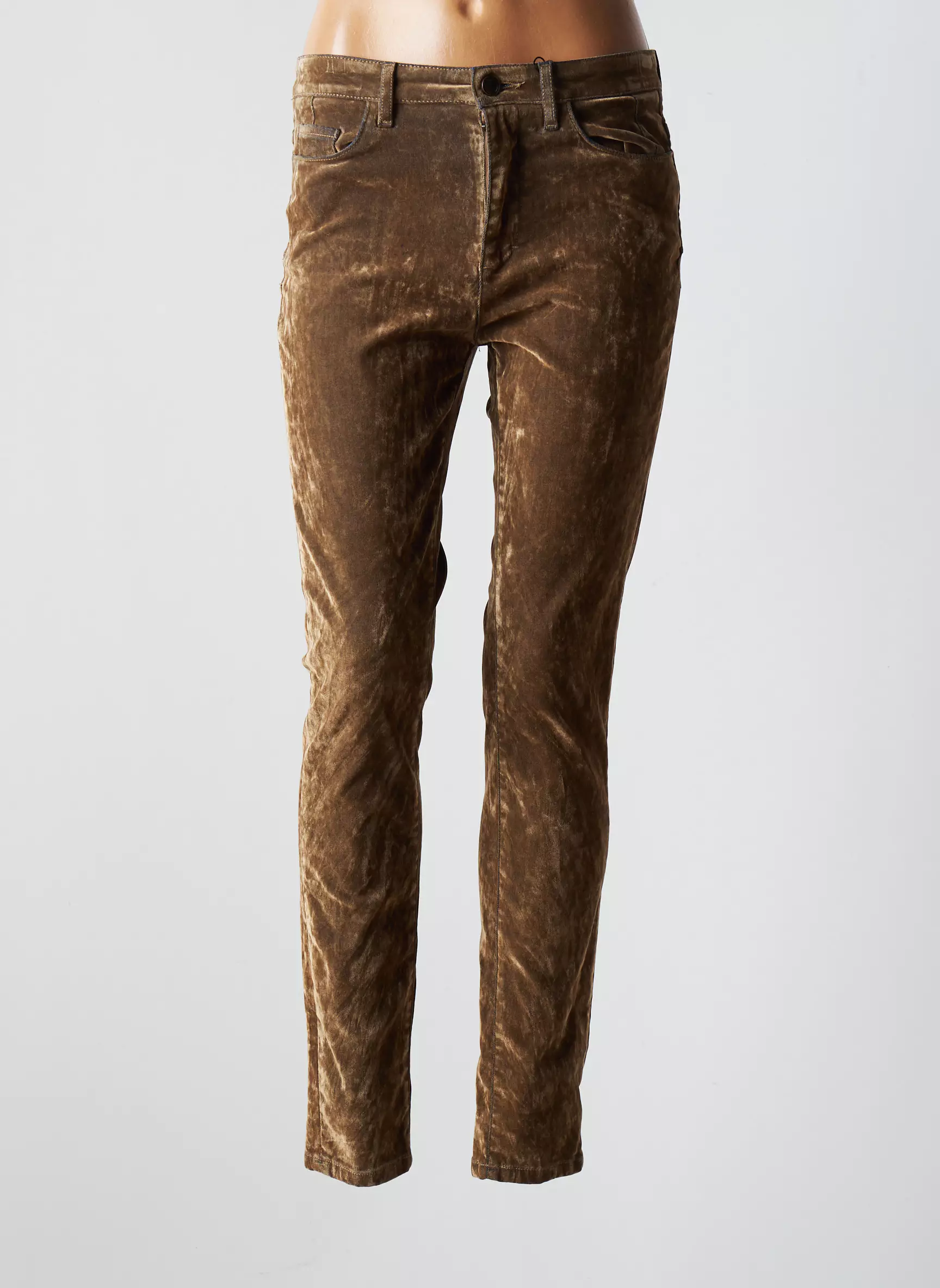 Mayjune Pantalons Slim Femme couleur beige