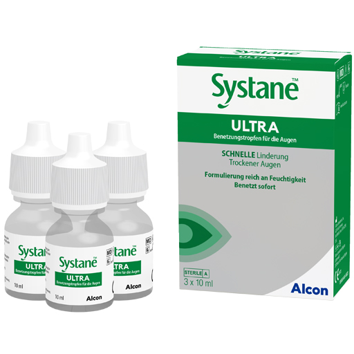 SYSTANE ULTRA Benetzungstropfen für die Augen  3X10 ml  Augentropfen
