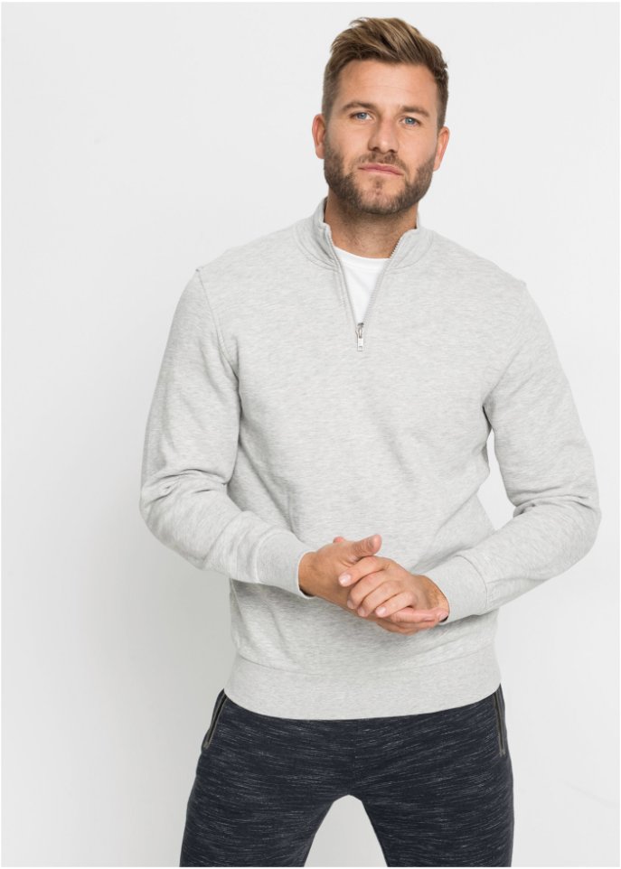 Sweatshirt mit Troyerkragen