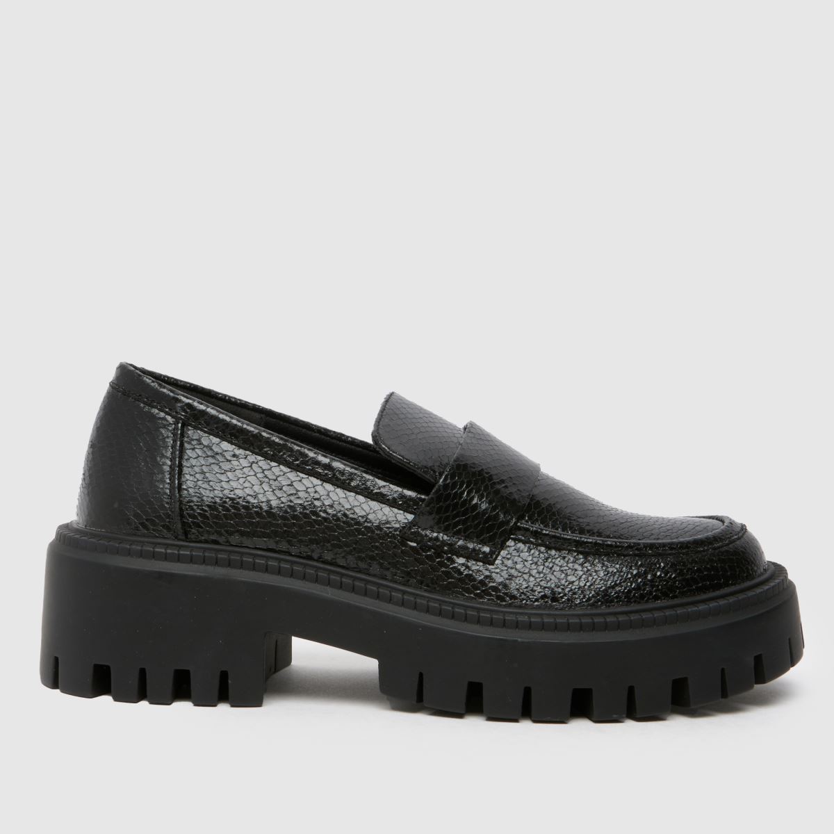 Schuh Laney vastag, lapos cipők fekete színben