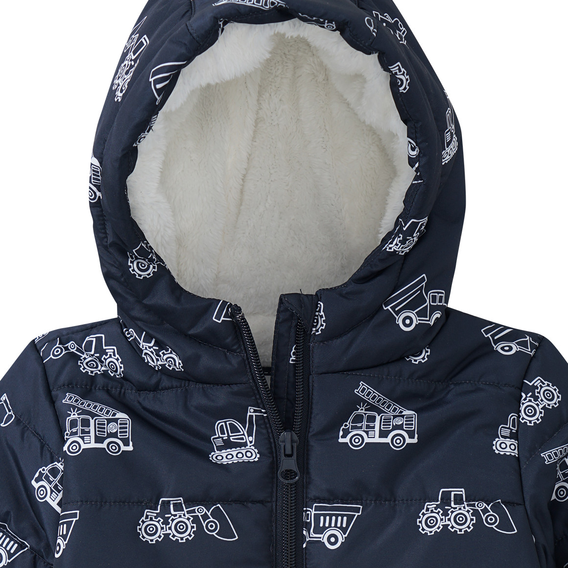 Baby Steppjacke mit Teddyplüsch