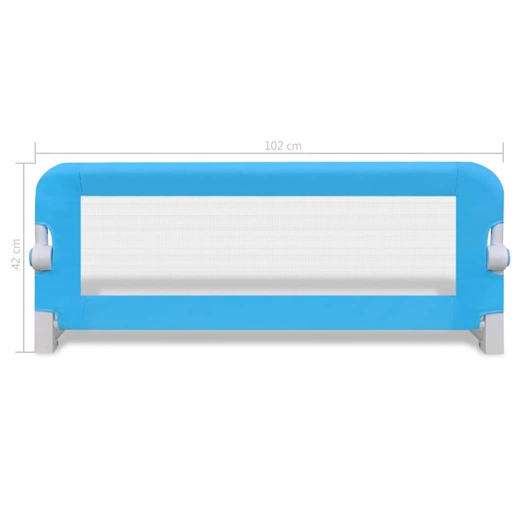 vidaXL Bettschutzgitter Bettschutzgitter Rausfallschutz Bettgitter Seitenschiene Blau 102 x 42