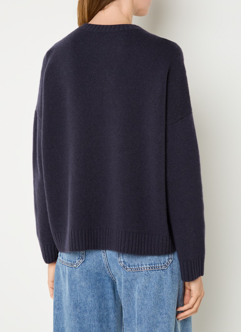Pull MaxMara Moxa en maille fine, confectionné en laine vierge à motif chiné