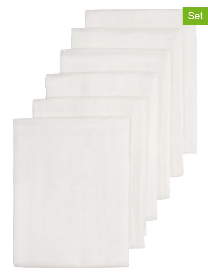 Meyco 6er-Set: Mullwindeln in Weiß - (L)70 x (B)70 cm günstig kaufen onesize