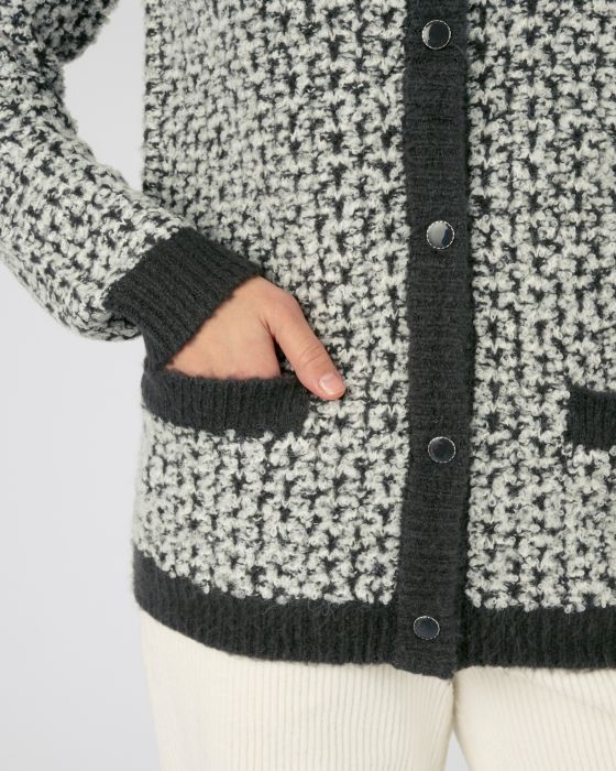 Gilet veste maille bouclette