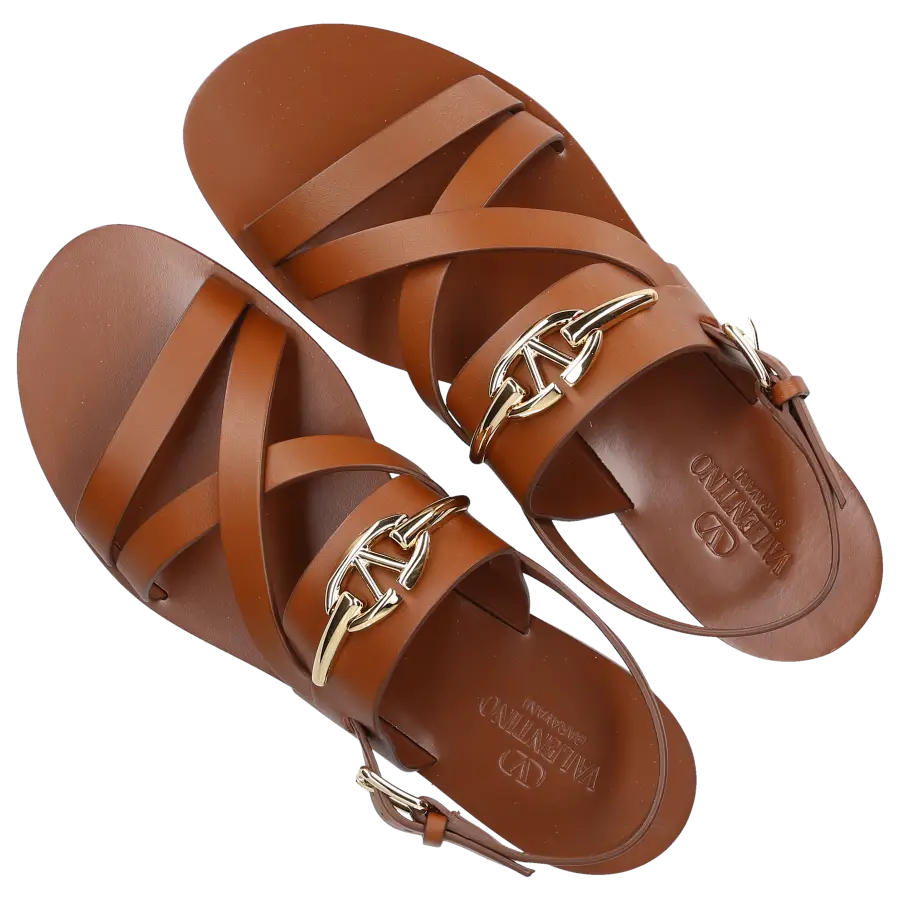 Valentino Garavani - Sandalen VLOGO Kalbsleder - braun