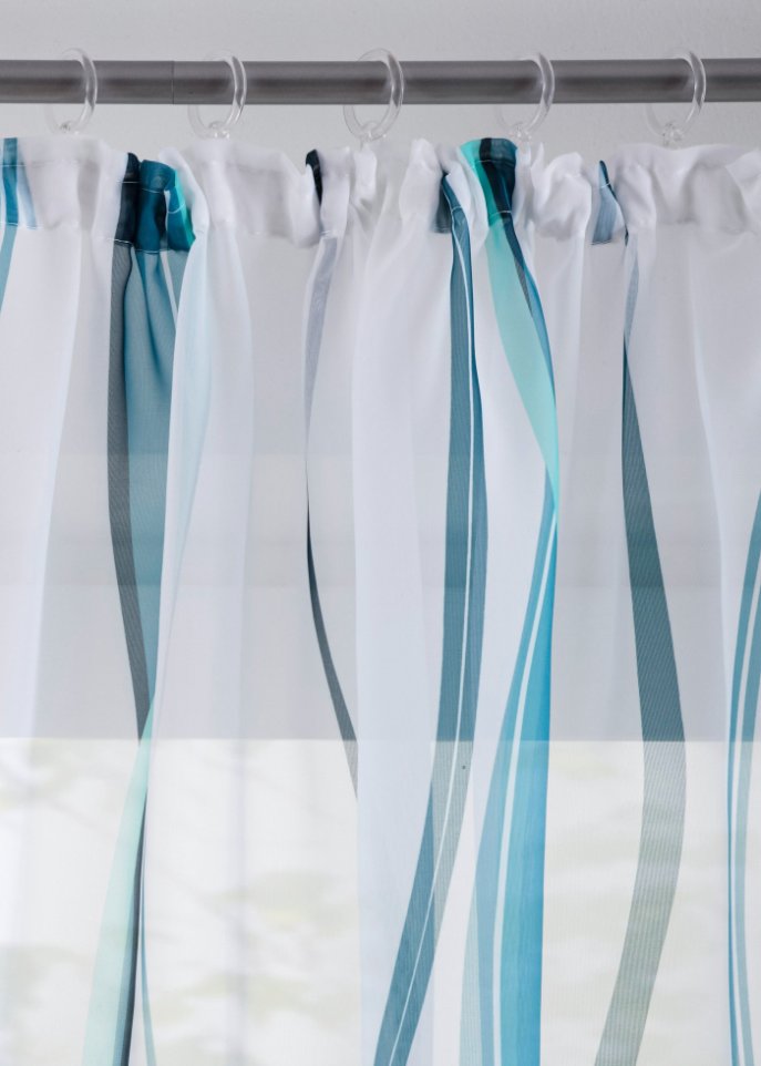 Gardine mit Wellenmuster (1er Pack)