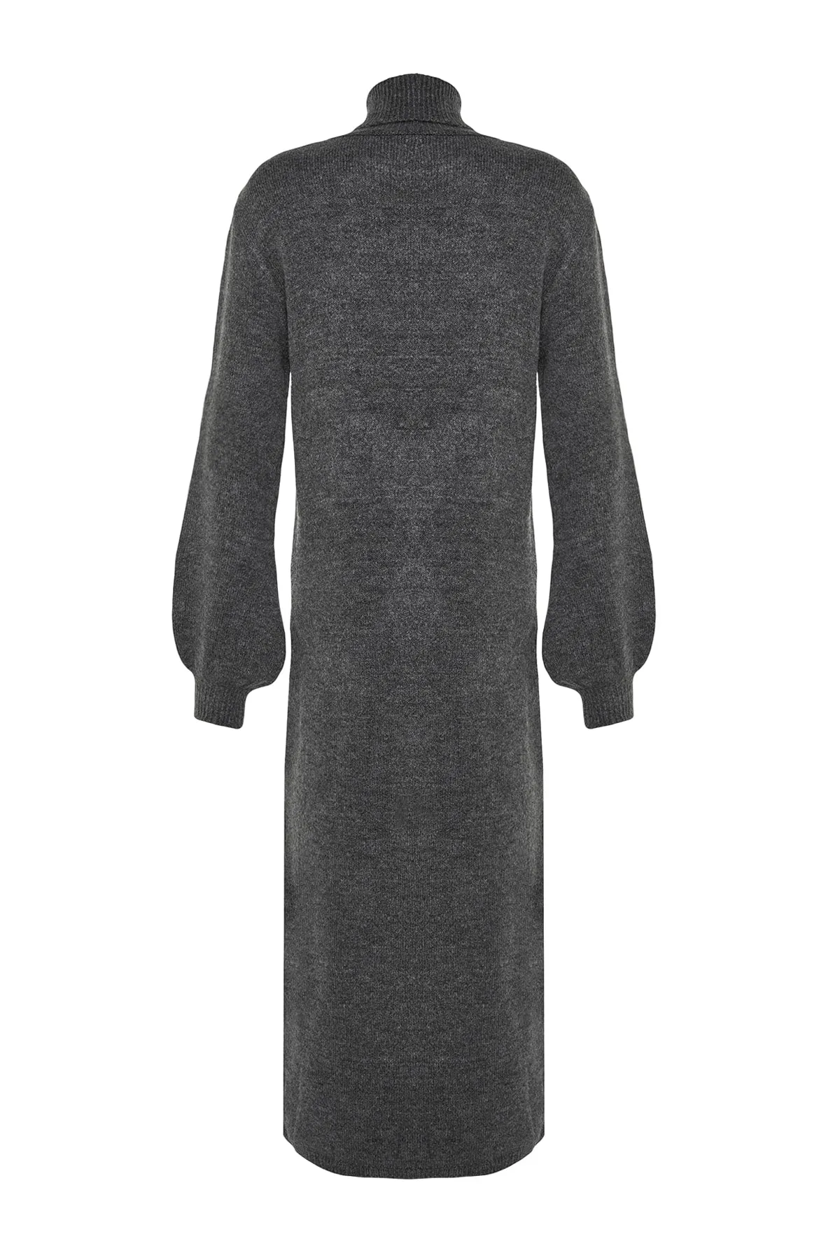 Trendyol Collection  Anthrazitfarbenes Midi-Strickkleid mit weicher Struktur TWOAW24EL00033