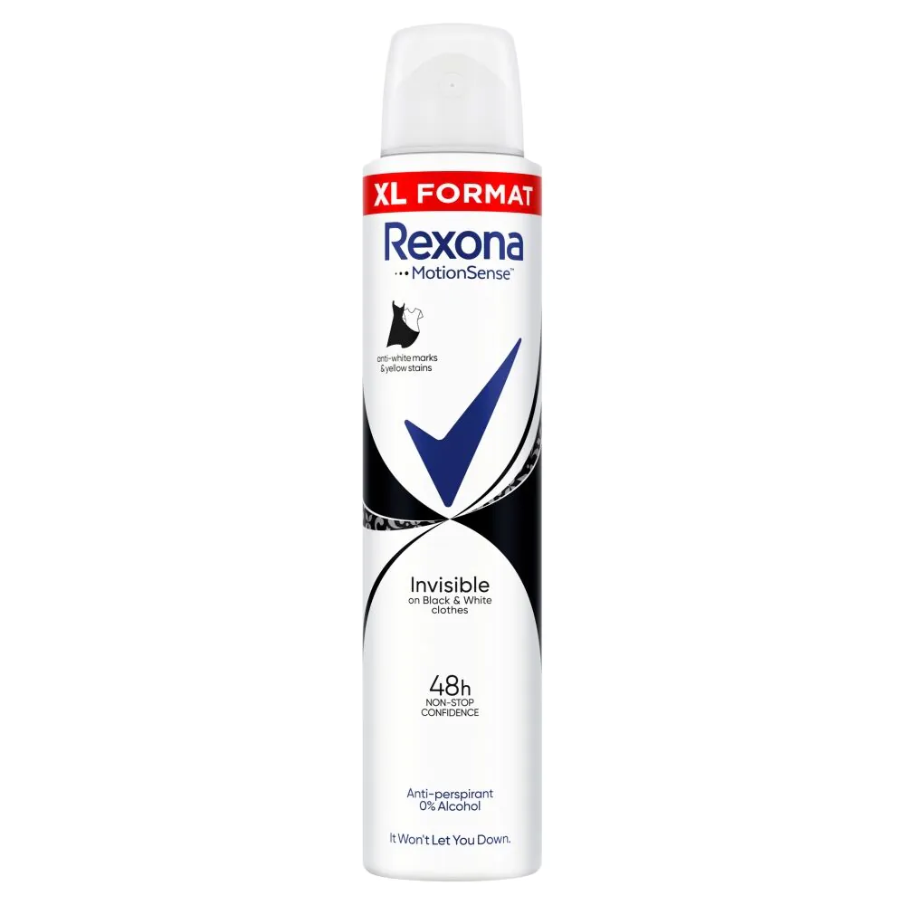 Rexona dezodorantas „Invisible B&W“ purškiklis