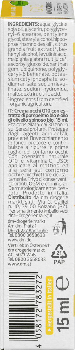 Augencreme Q10, 15 ml