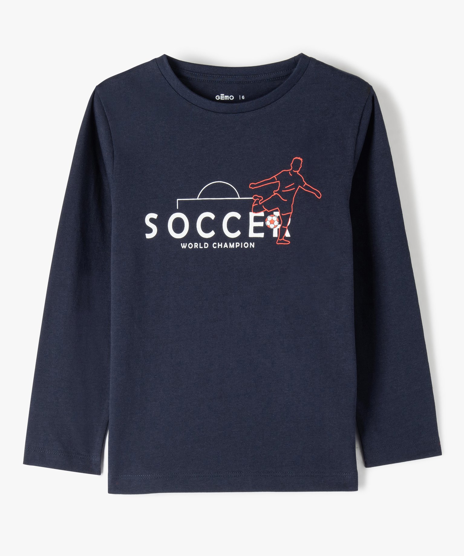 Tee-shirt Garçon à manches longues avec motif marine | GEMO