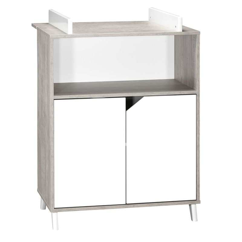 Commode à langer 2 en 1 Scandi gris