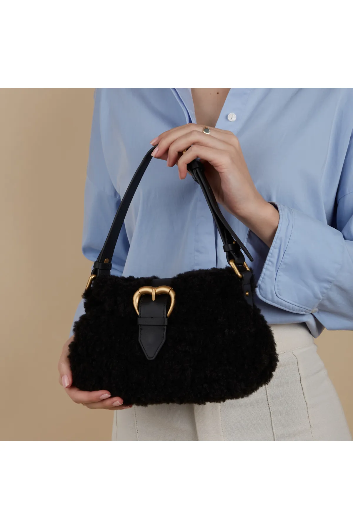 1'ASLAN  Pinko Jolene Damen Schultertasche Schwarz 102802-a17y-z99m