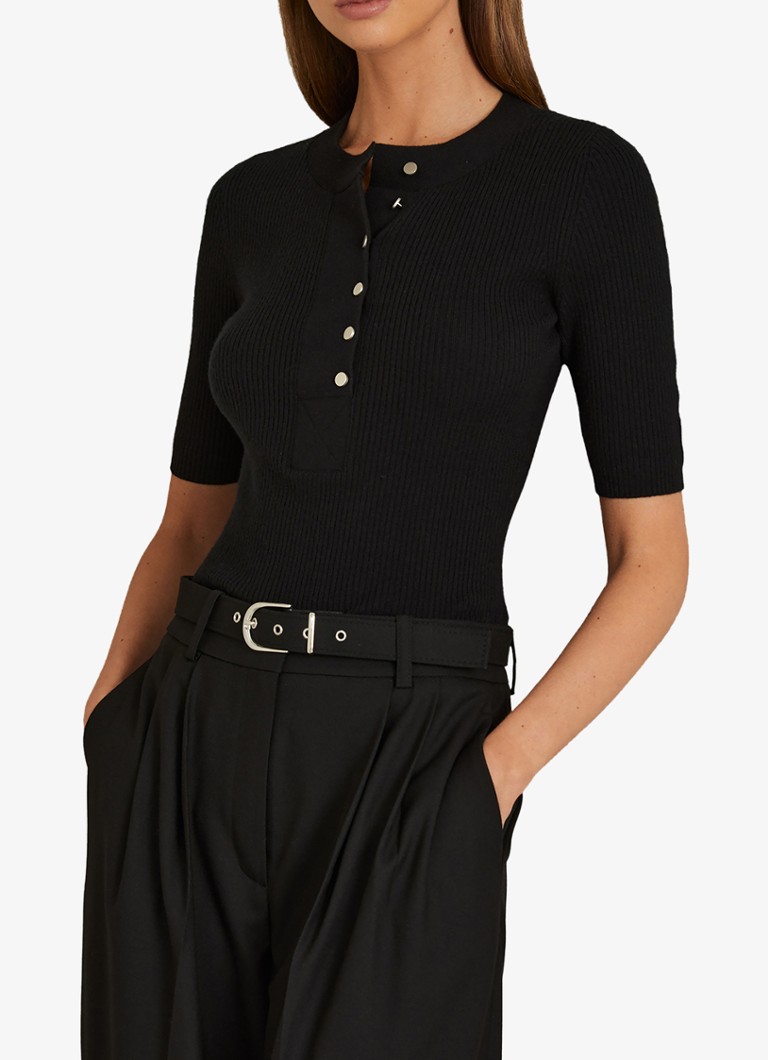 Reiss Emily fine-knit top in wool blend