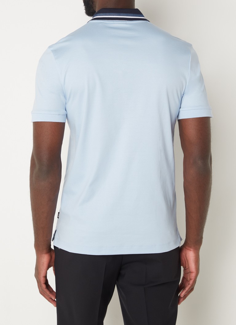 Tricou polo HUGO BOSS Phillipson, croială slim, manșete cu nervuri.