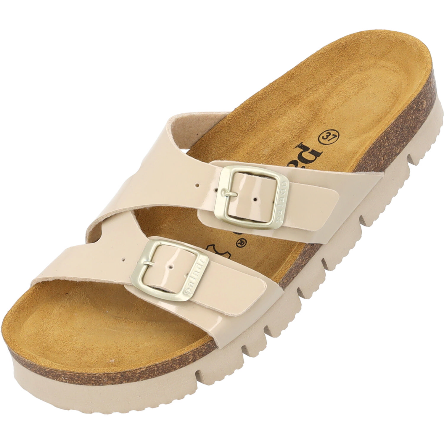 Palado Arrila PL, Pantoletten, Damen, Beige Lack
