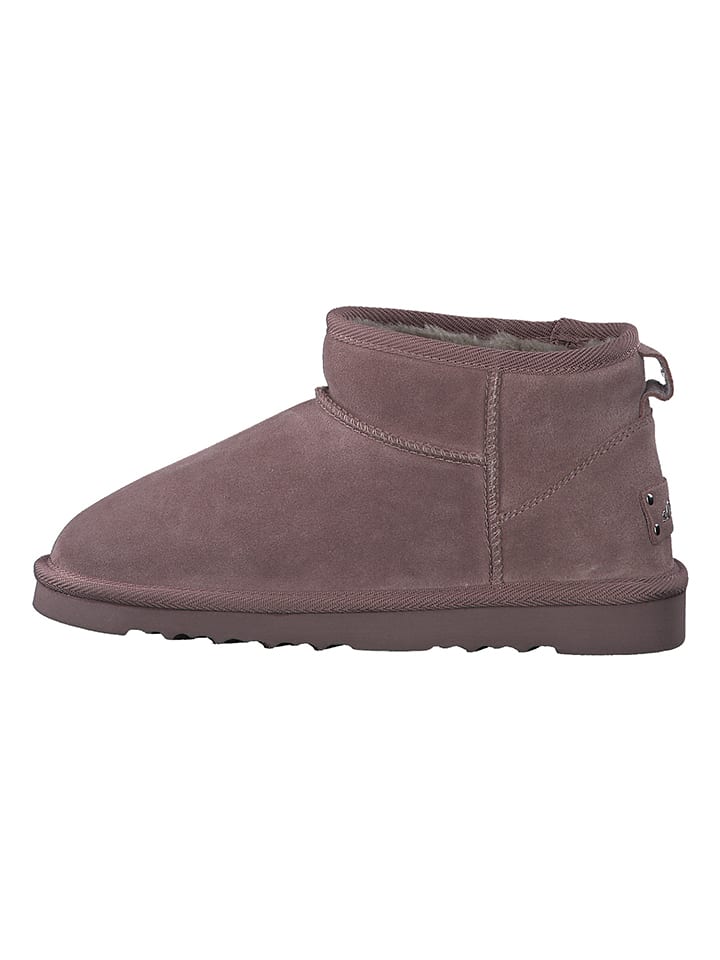 s.Oliver Leder-Ankle-Boots in Rosa günstig kaufen