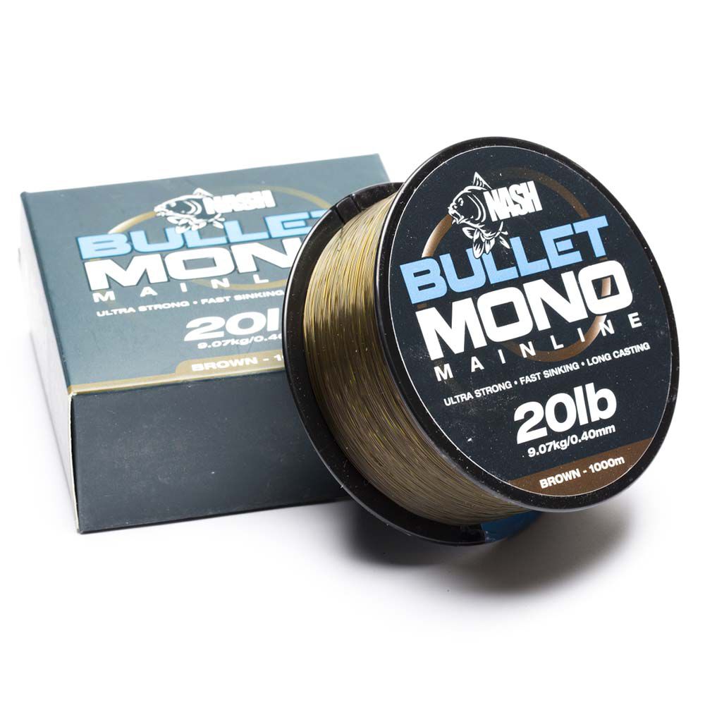 Filo da pesca Nash Bullet in nylon monofilamento marrone, 1000 m
