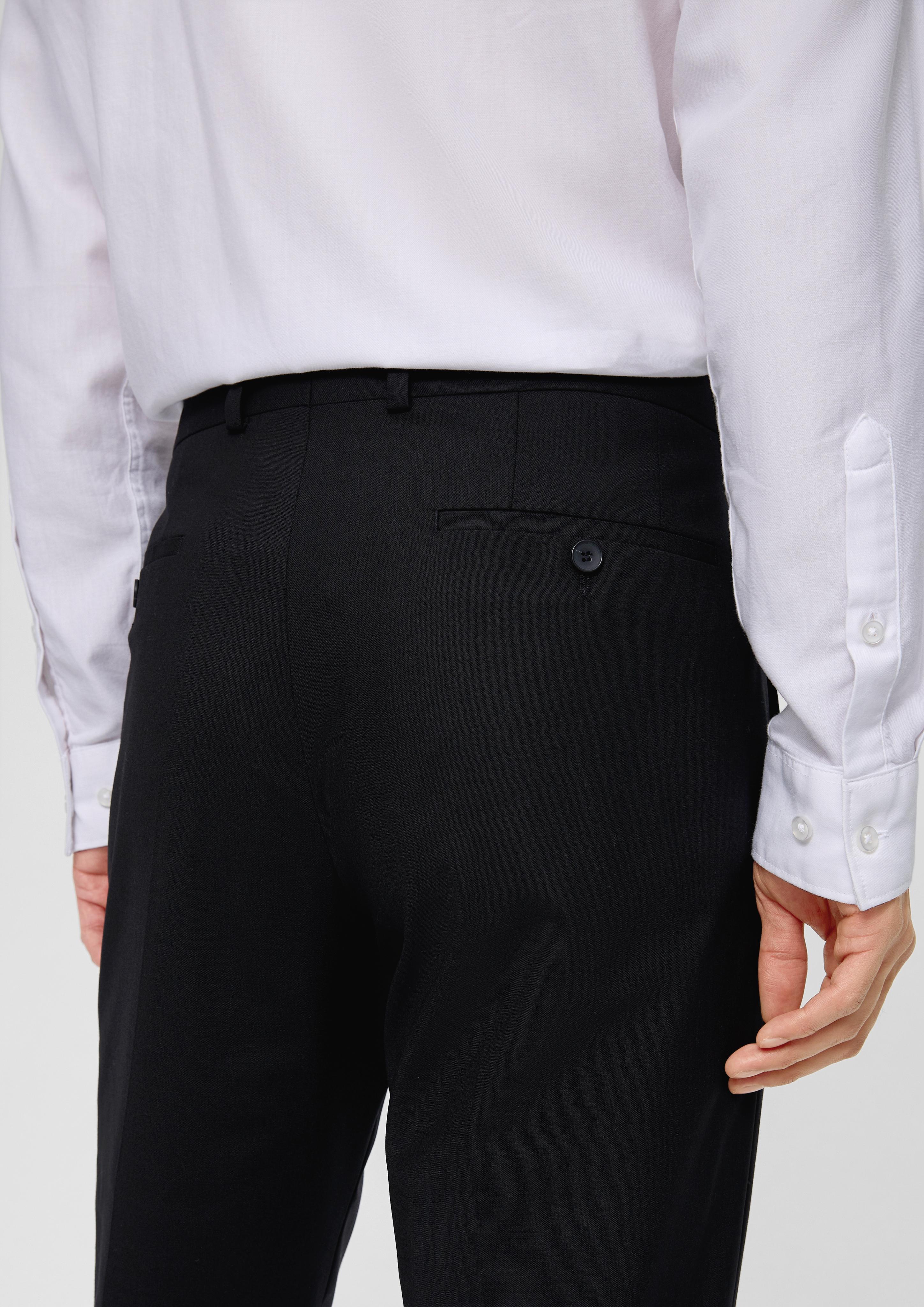 Slim: Elastische Anzughose in Wollmix  2134203-9999