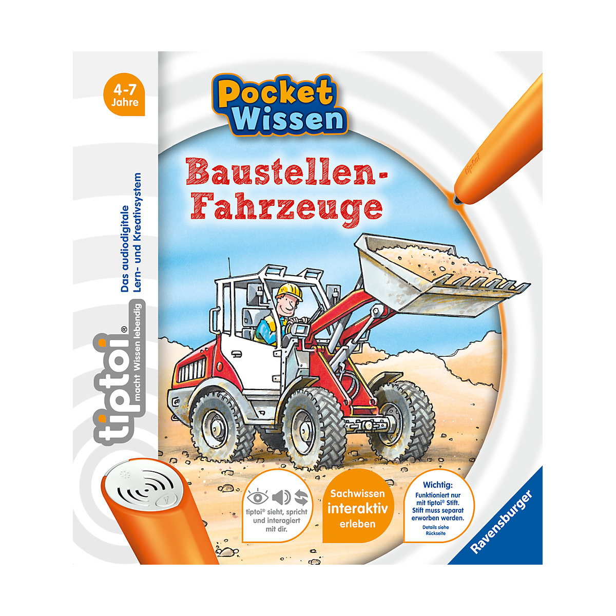 tiptoi® Pocket Wissen: Baustellen-Fahrzeuge