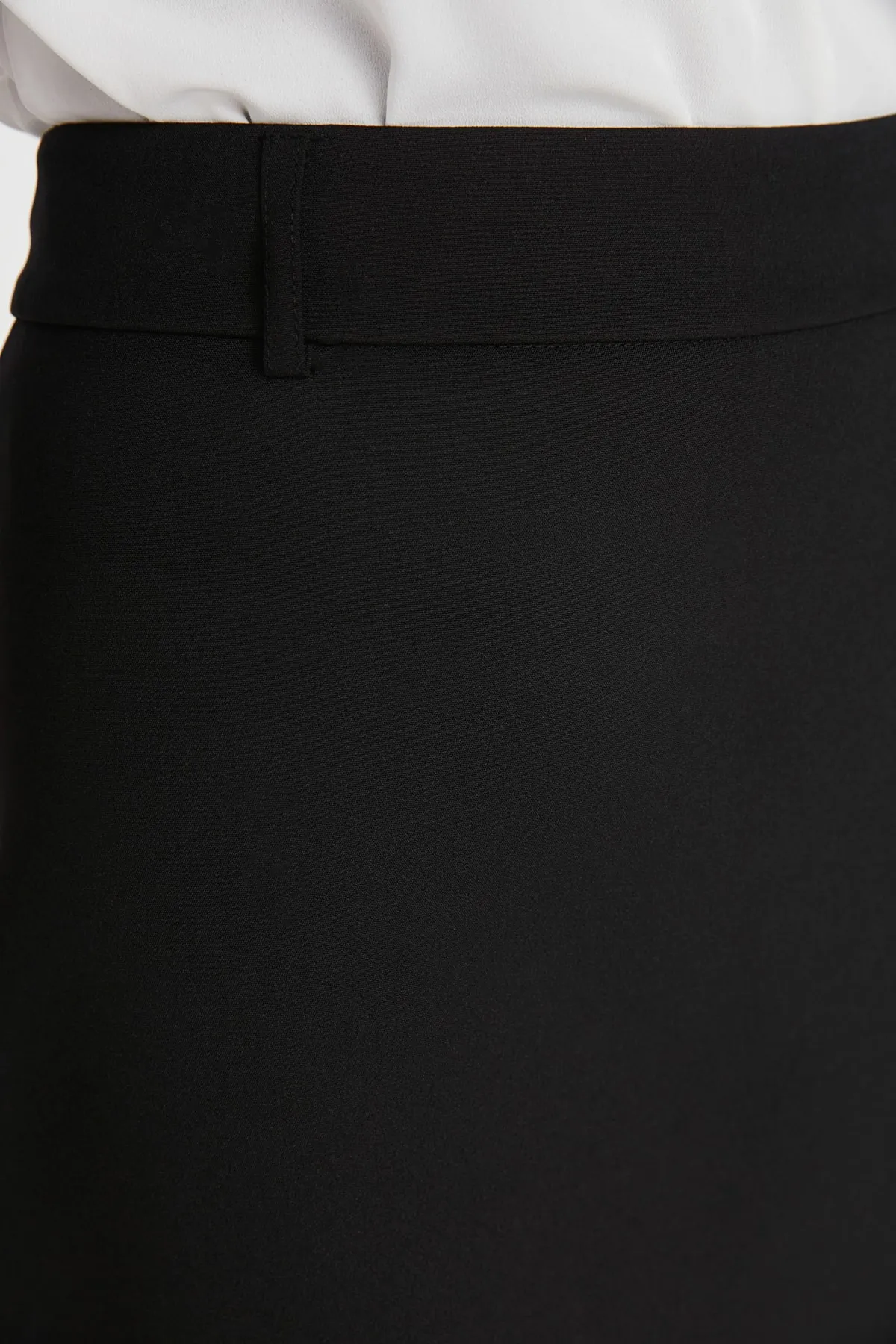 Trendyol Collection  Gerade geschnittener Bleistift-Minirock - Schwarzes Gürteldetail, gewebt, TWOSS19ST0201